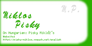 miklos pisky business card